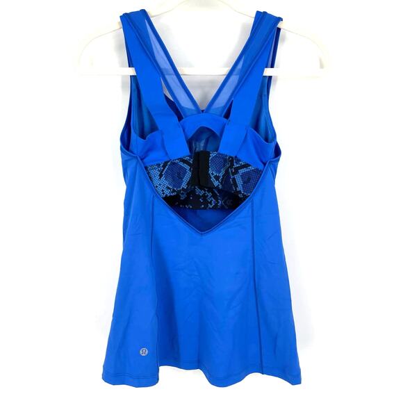 Lululemon Super Sport Tank in Pipe Blue Size 4 Built In Bra - Picture 9 of 9